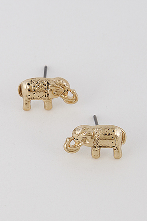 Shiny Elephant Antique Earrings 6JCD1